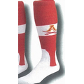 Traditional 2 in 1 Baseball Socks w/ Pattern D Heel & Toe (10-13 Large)